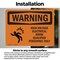 Signmission High Voltage Electrical Room With Symbol OSHA Warning Sign, Vinyl Decal, 10in W x 7in L, 2PK OS-2PACK-WS-D-710-L-12179 - alternate 5